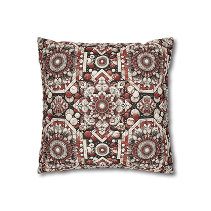 Neo Jomon Sculptural Aesthetics Artisanal Streetwear Spun Polyester Square Pillowcase - 8404 Design-55