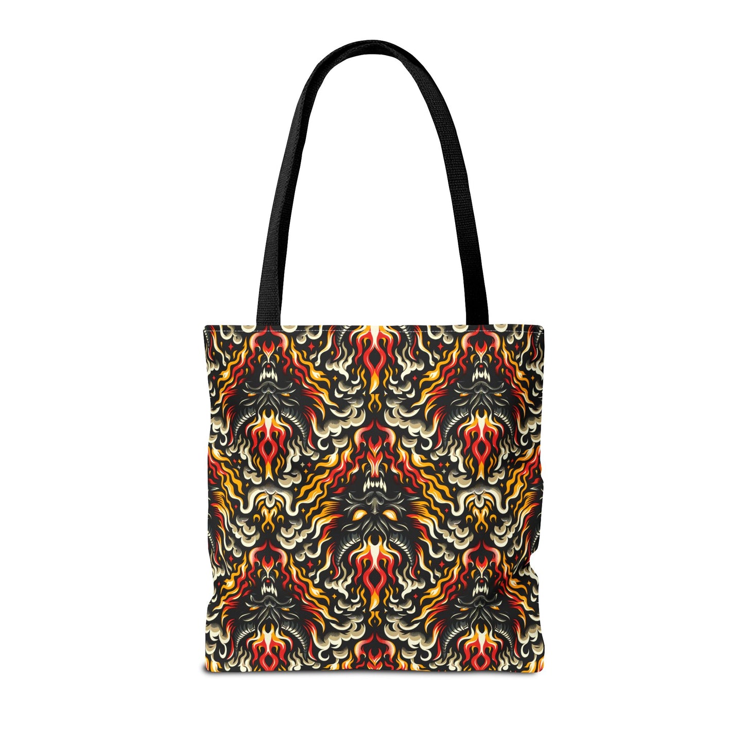 Flame Graphics Maximalist Streetwear Tote Bag - 8404 Design-59