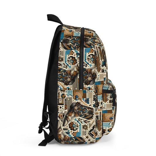 Digital Cowboy Chic Tech-Infused Western Fusion Backpack - 8404 Design-45