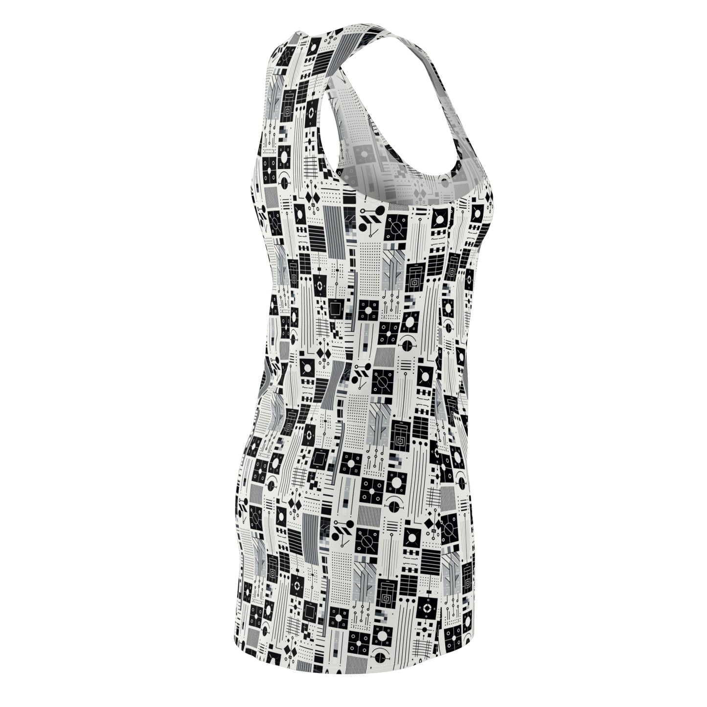 Digital Minimalism Minimalist Tech Women's Cut & Sew Racerback Dress - 8404 Design-54