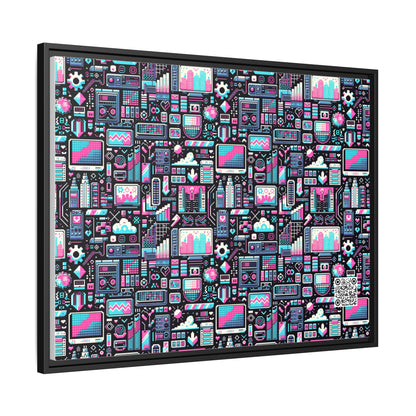 Digital Rebellion Youthful Streetwear with a Rebellious Digital Twist Matte Canvas, Framed (multi-color) - 8404 Design-71 A