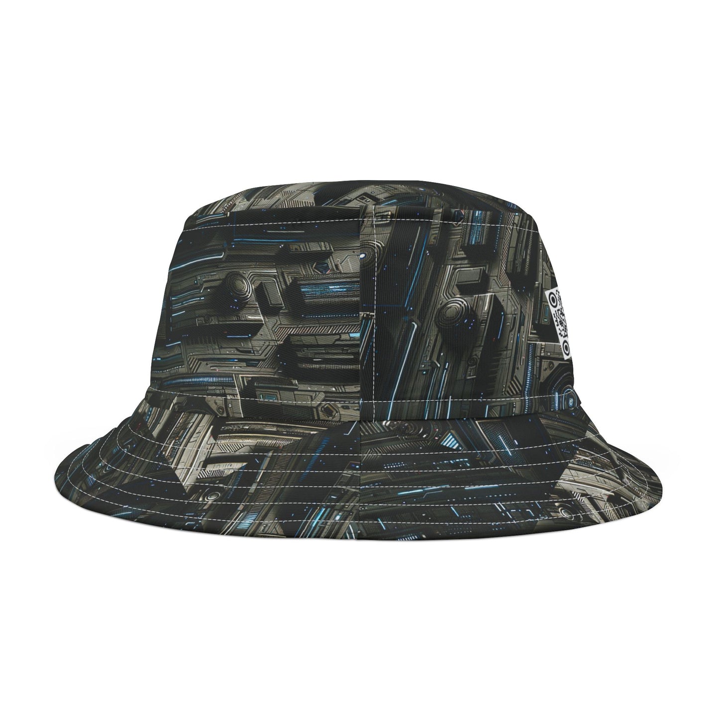 Tech Noir Futuristic Tech Aesthetic with a Dark Twist Bucket Hat - 8404 Design-53