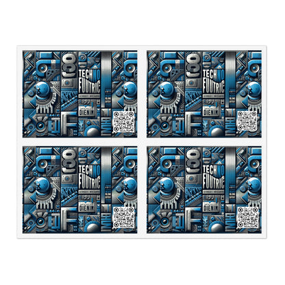 Tech Denim Fusion Tech-Forward Streetwear Sticker Sheets - 8404 Design-61