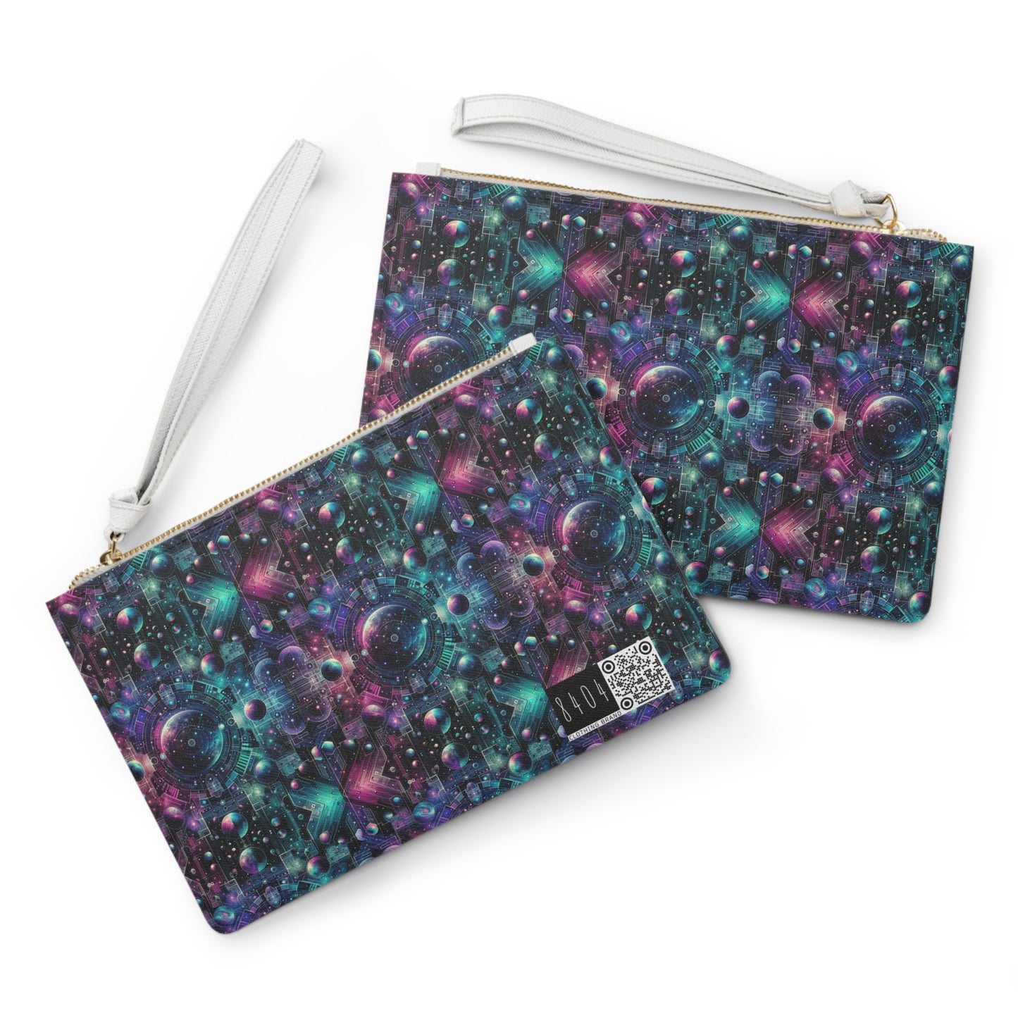 Galactic Hues Tech-Forward Cosmic Fusion Clutch Bag - 8404 Design-59
