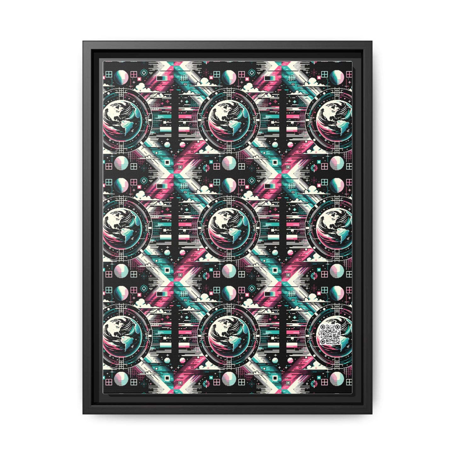 Digital Artistry Digital-native Streetwear Matte Canvas, Framed (multi-color) - 8404 Design-62 A