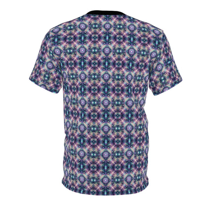 Iridescent Tech Fusion Tech-Forward Streetwear Unisex Cut & Sew Tee - 8404 Design-61