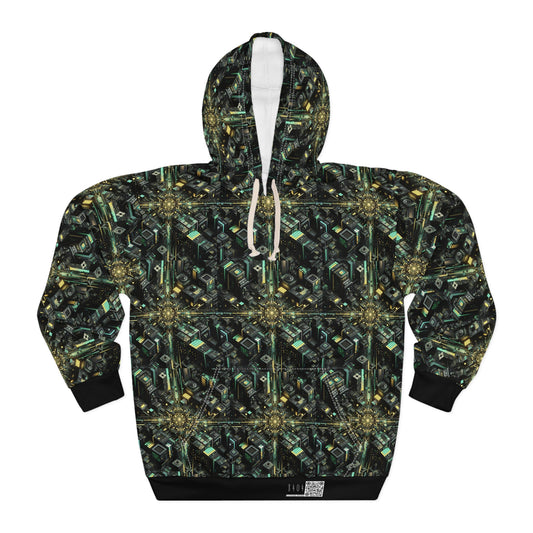 Tech Noir Graphics Tech-Inspired Streetwear Pullover Hoodie - 8404 Design-66