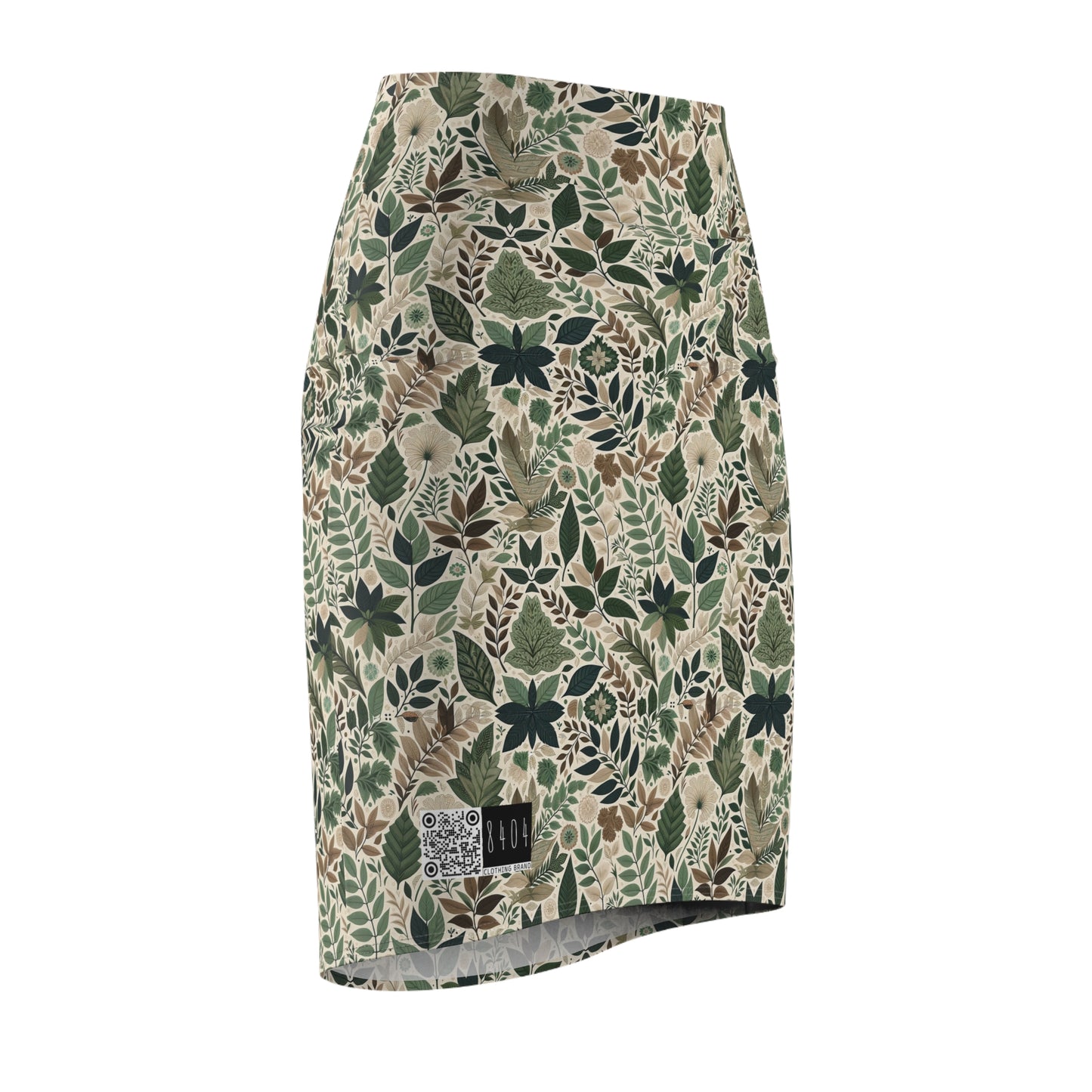Streetwear Sustainability Environmentally Conscious Streetwear with a Natural Aesthetic Women's Pencil Skirt - 8404 Design-57
