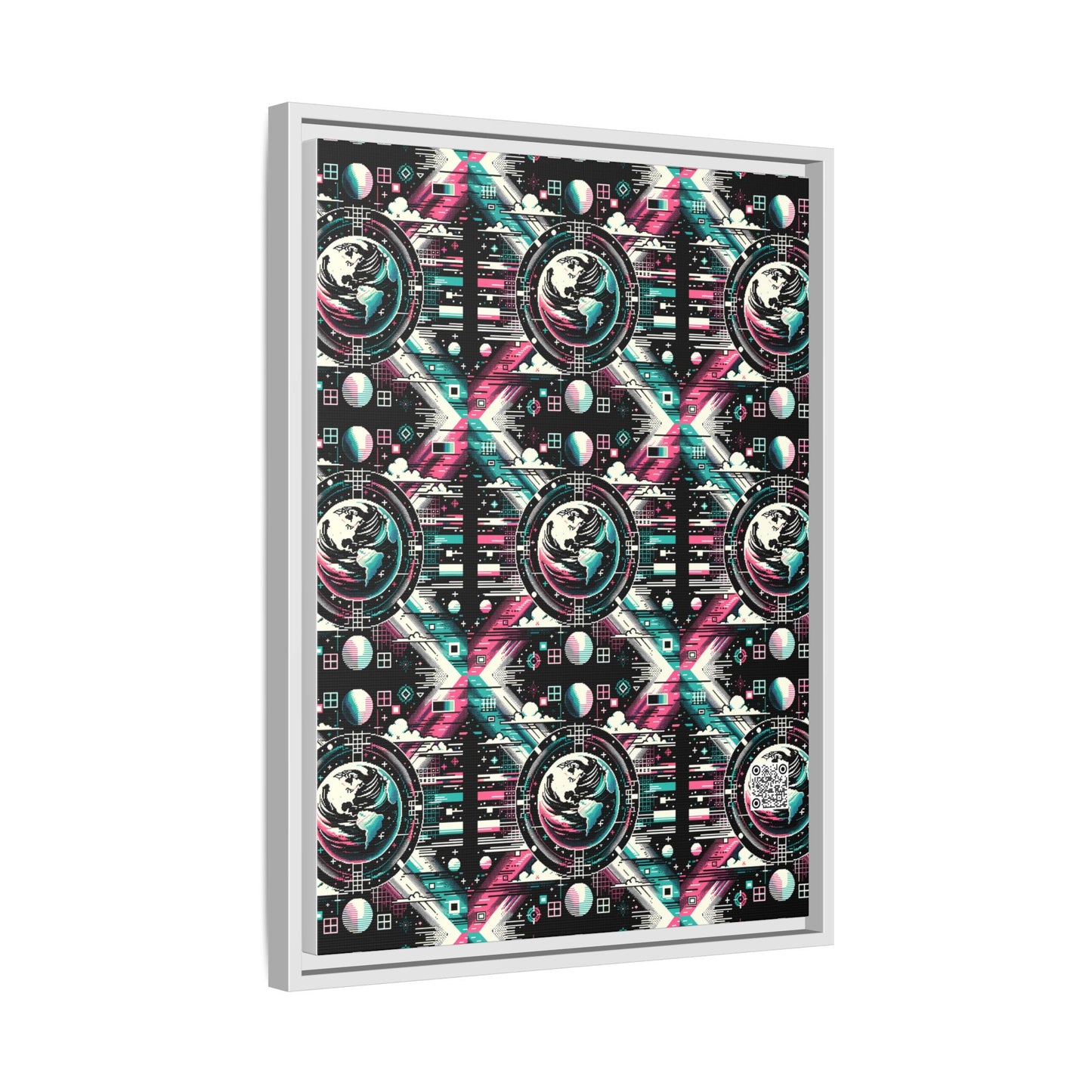 Digital Artistry Digital-native Streetwear Matte Canvas, Framed (multi-color) - 8404 Design-62 A