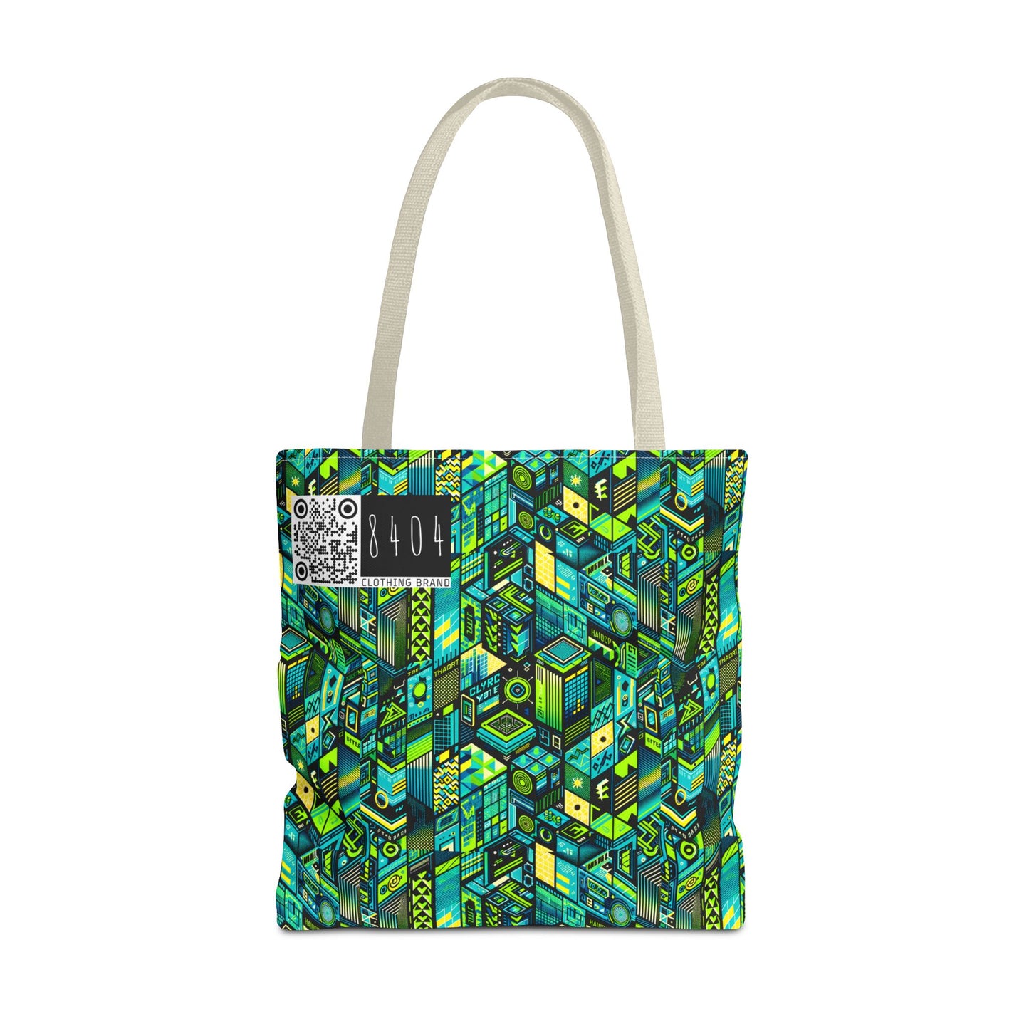 Tech-Infused Neon Tech-Forward Streetwear Tote Bag - 8404 Design-61
