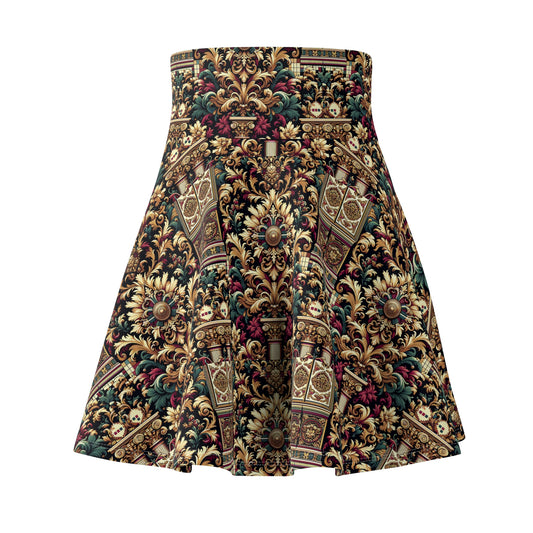 Digital Renaissance Modern Baroque Fusion Women's Skater Skirt - 8404 Design-57
