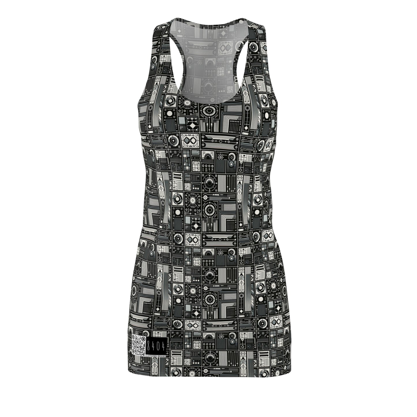 Digital Minimalism Minimalist Tech Women's Cut & Sew Racerback Dress - 8404 Design-62