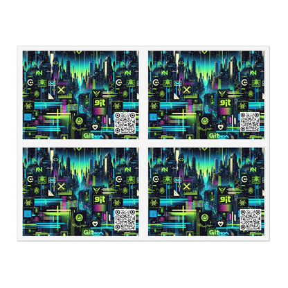 Digital Dystopia Tech Noir Sticker Sheets - 8404 Design-55