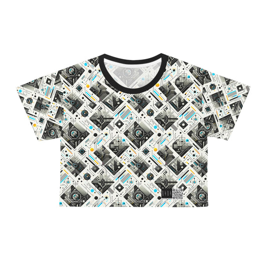 Tech Minimalism Minimalist Tech Crop Tee - 8404 Design-47