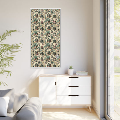 Cultural Artisanal Fusion Contemporary Cultural Elegance Matte Canvas, Framed (multi-Color) - 8404 Design-68 B