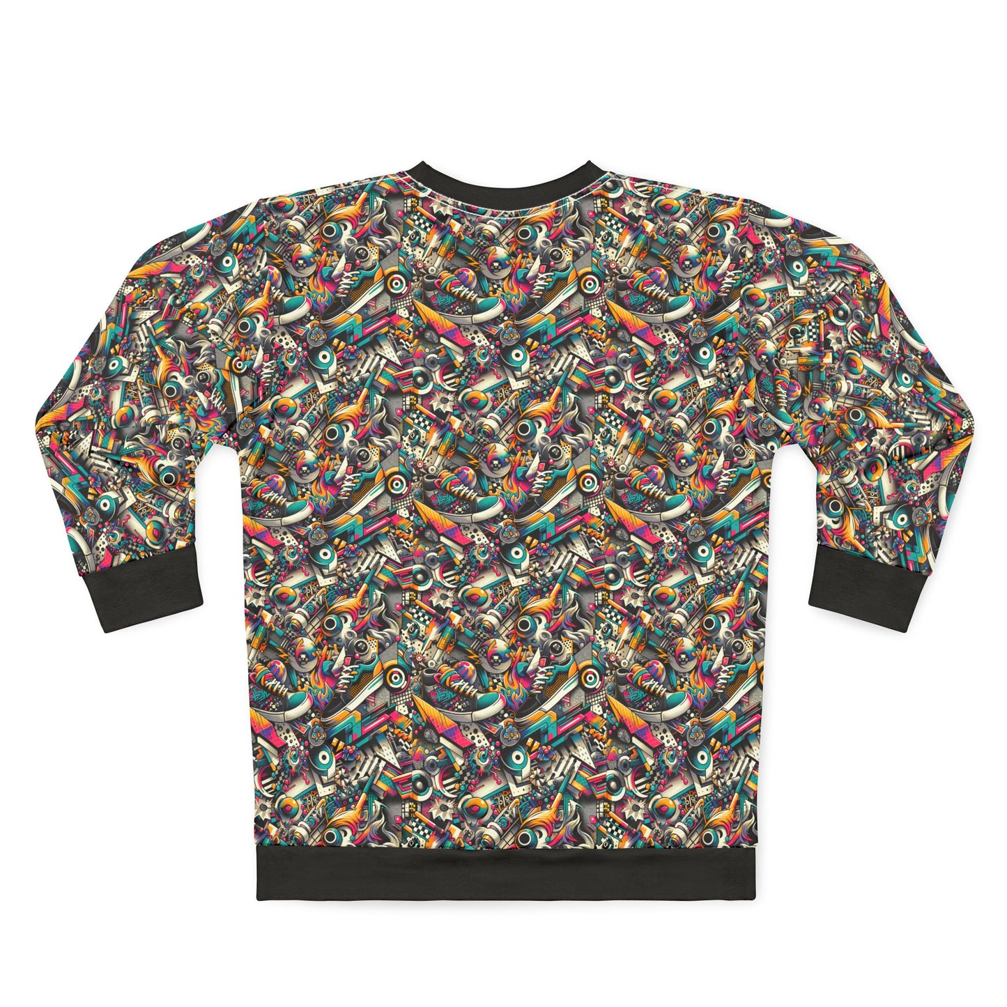 Urban Graffiti Fusion Eclectic Street Art Meets Modern Tech Culture Sweatshirt - 8404 Design-55
