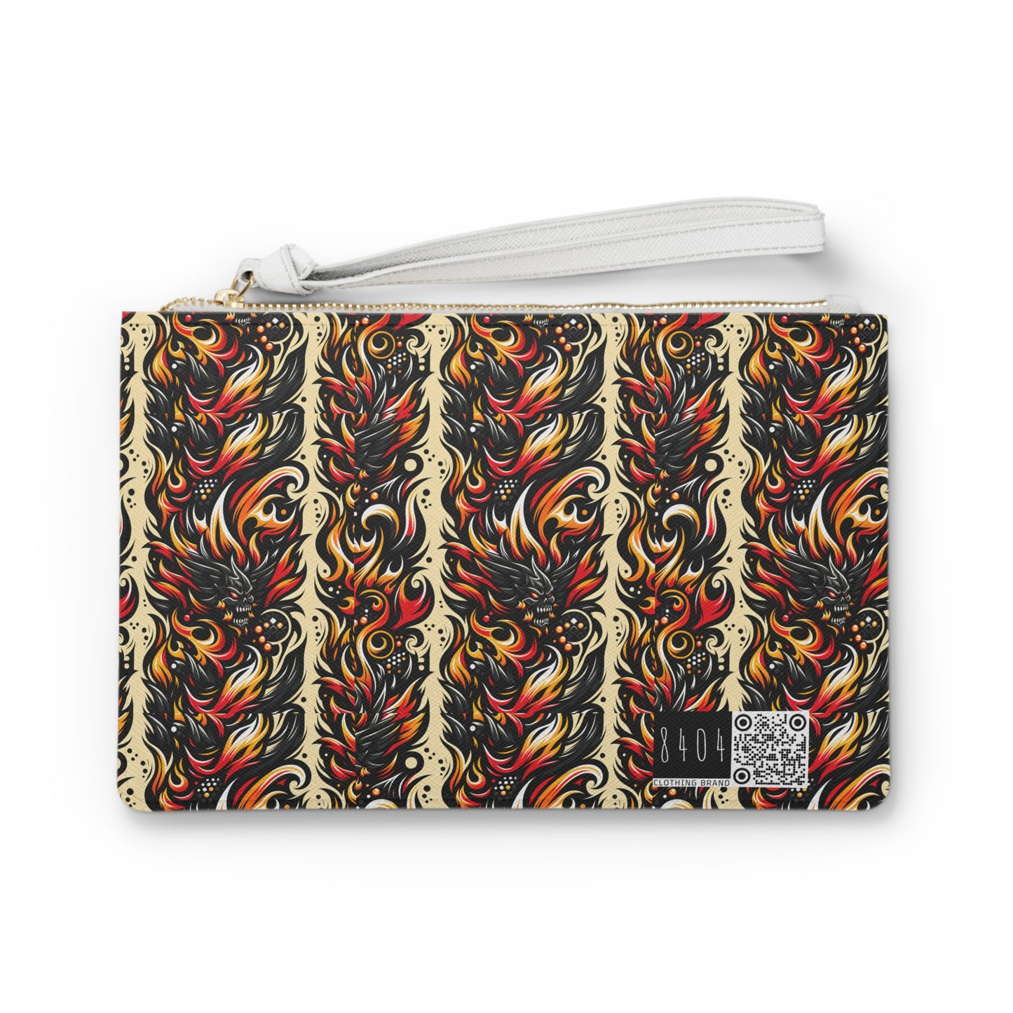 Flame Graphics Maximalist Streetwear Clutch Bag - 8404 Design-65