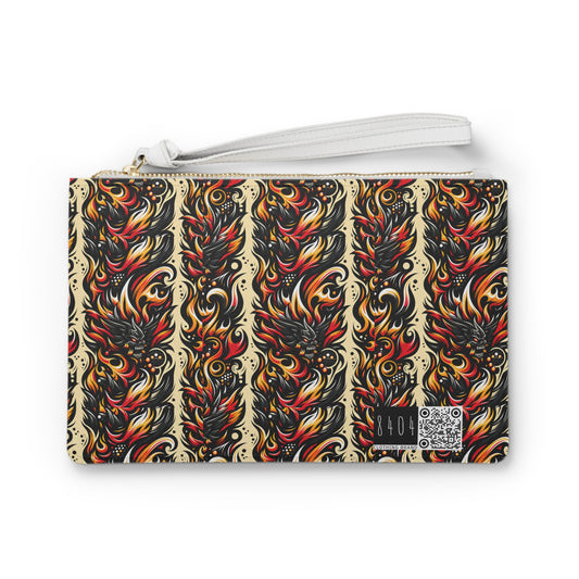Flame Graphics Maximalist Streetwear Clutch Bag - 8404 Design-65