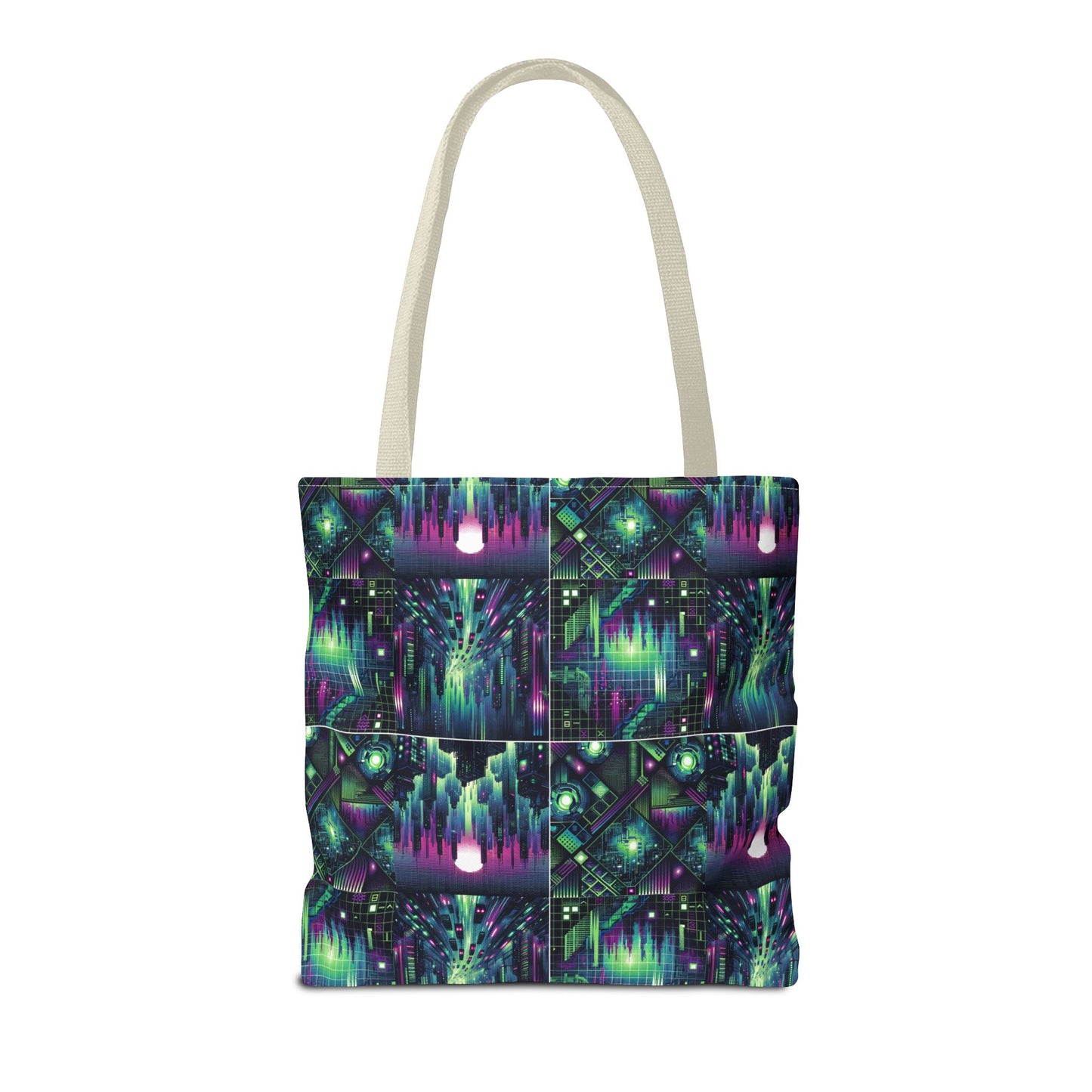 Tech Noir Aesthetics Tech-Forward Urban Dystopia Tote Bag - 8404 Design-54