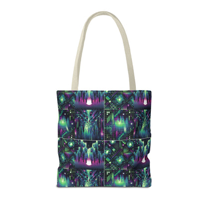 Tech Noir Aesthetics Tech-Forward Urban Dystopia Tote Bag - 8404 Design-54