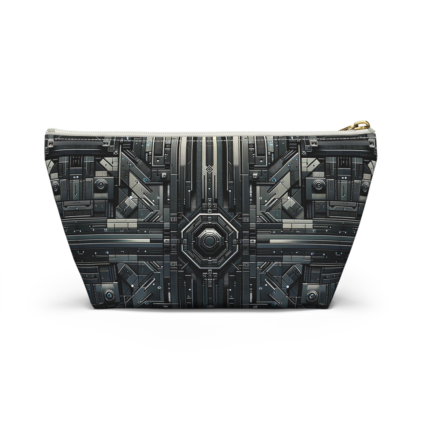 Tech Noir Futuristic Tech Aesthetic with a Dark Twist Accessory Pouch W T-bottom - 8404 Design-68