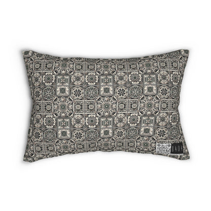 Cyber Garden Party Tech Garden Extravaganza Spun Polyester Lumbar Pillow - 8404 Design-45 S