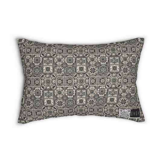 Cyber Garden Party Tech Garden Extravaganza Spun Polyester Lumbar Pillow - 8404 Design-45 S