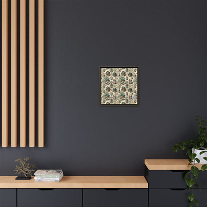 Cultural Artisanal Fusion Contemporary Cultural Elegance Matte Canvas, Framed (multi-Color) - 8404 Design-68 B