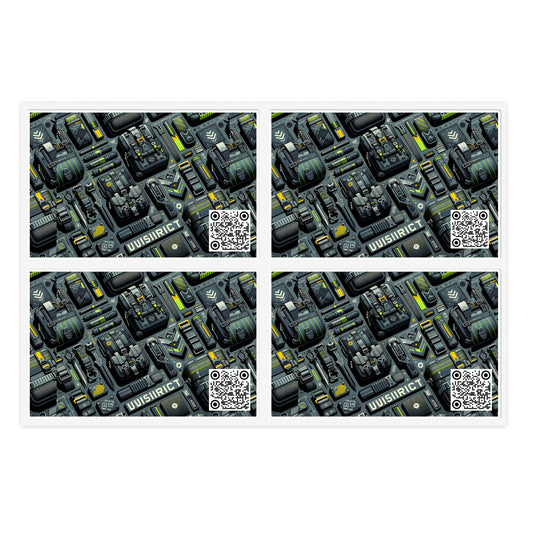 Tech Utility Streetwear Futuristic Tech-Forward Sticker Sheets - 8404 Design-47