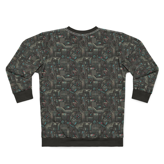Tech Noir Aesthetics Sleek Tech Streetwear Sweatshirt - 8404 Design-52