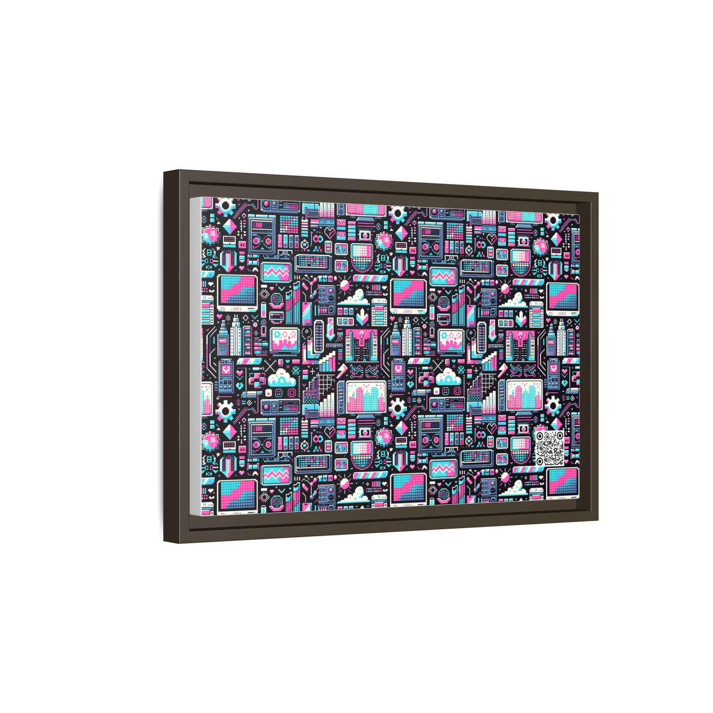 Digital Rebellion Youthful Streetwear with a Rebellious Digital Twist Matte Canvas, Framed (multi-color) - 8404 Design-71 B