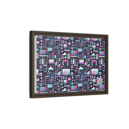 Digital Rebellion Youthful Streetwear with a Rebellious Digital Twist Matte Canvas, Framed (multi-color) - 8404 Design-71 B