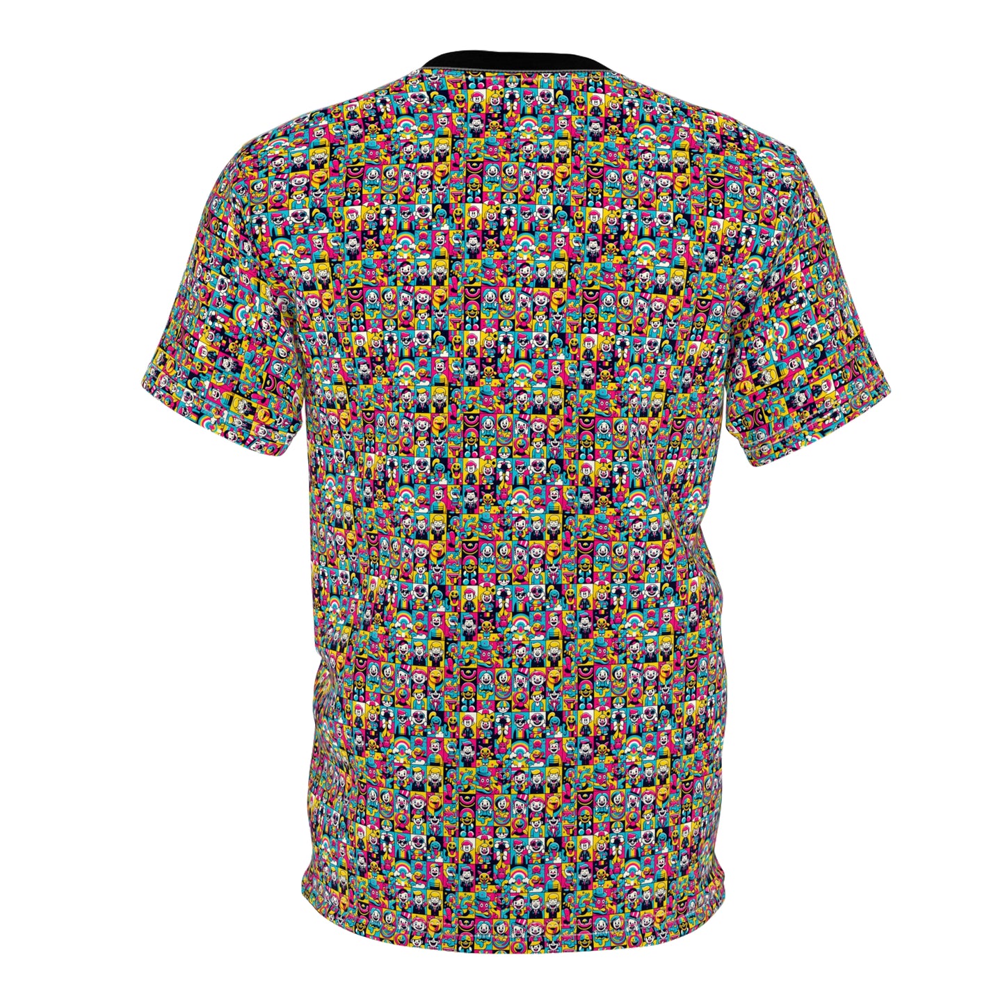 Neon Pop Playful Pop Culture Mashup Unisex Cut & Sew Tee - 8404 Design-60