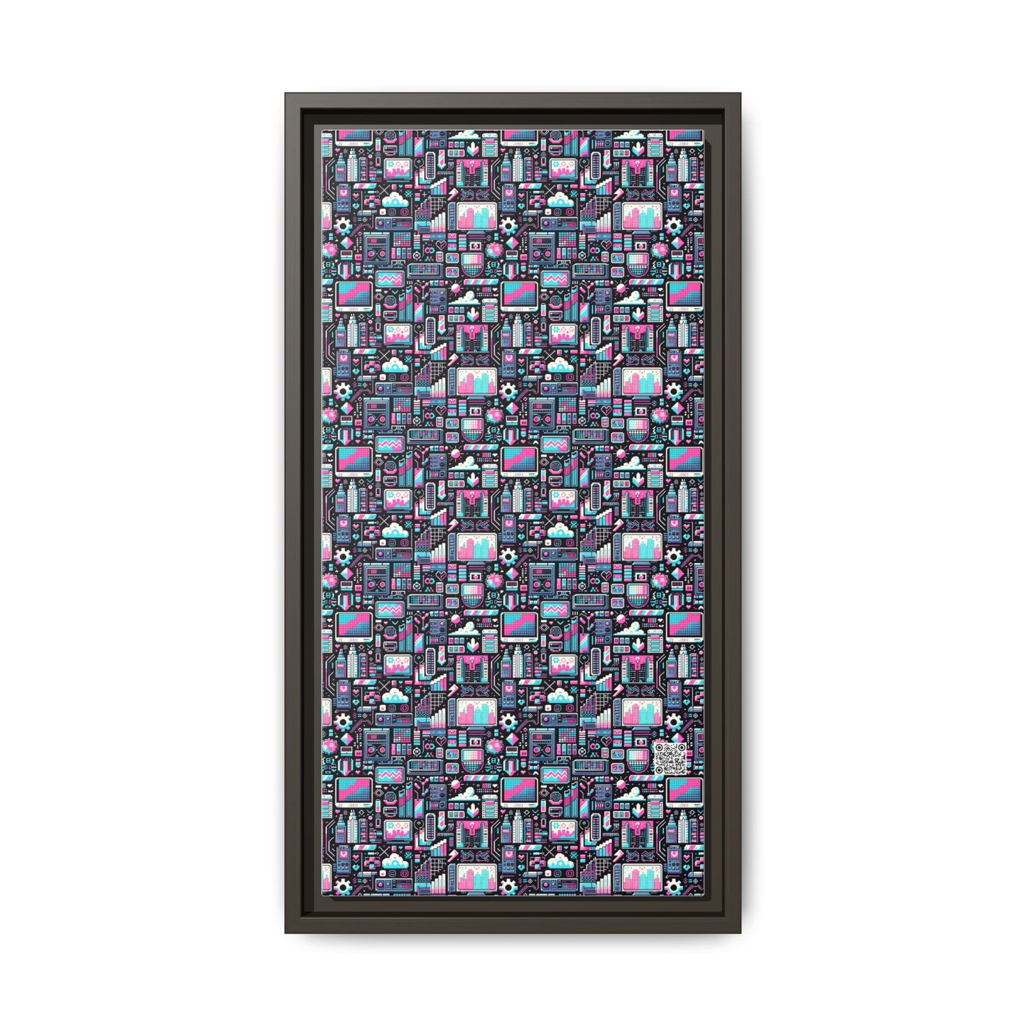 Digital Rebellion Youthful Streetwear with a Rebellious Digital Twist Matte Canvas, Framed (multi-color) - 8404 Design-71 B