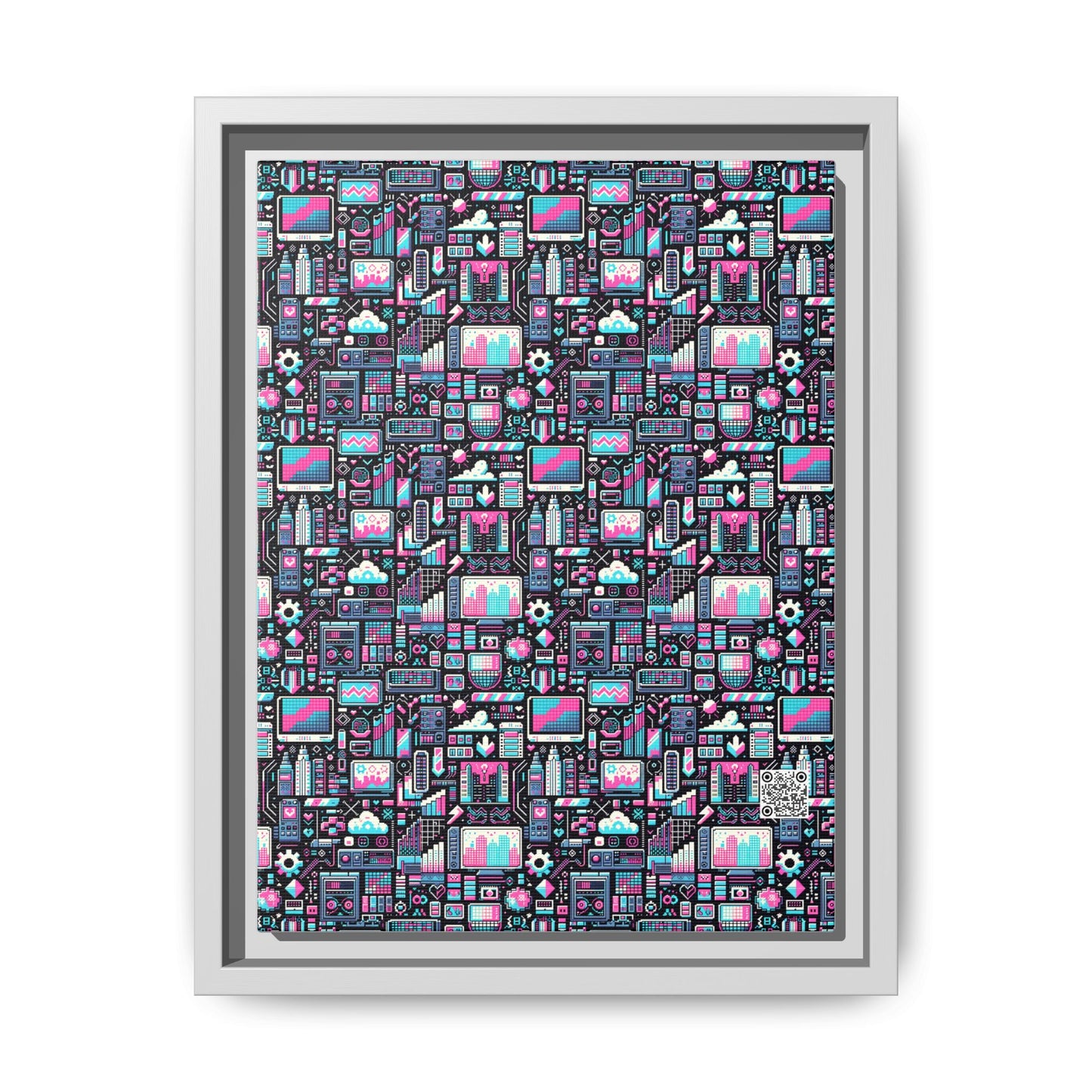 Digital Rebellion Youthful Streetwear with a Rebellious Digital Twist Matte Canvas, Framed (multi-color) - 8404 Design-71 A