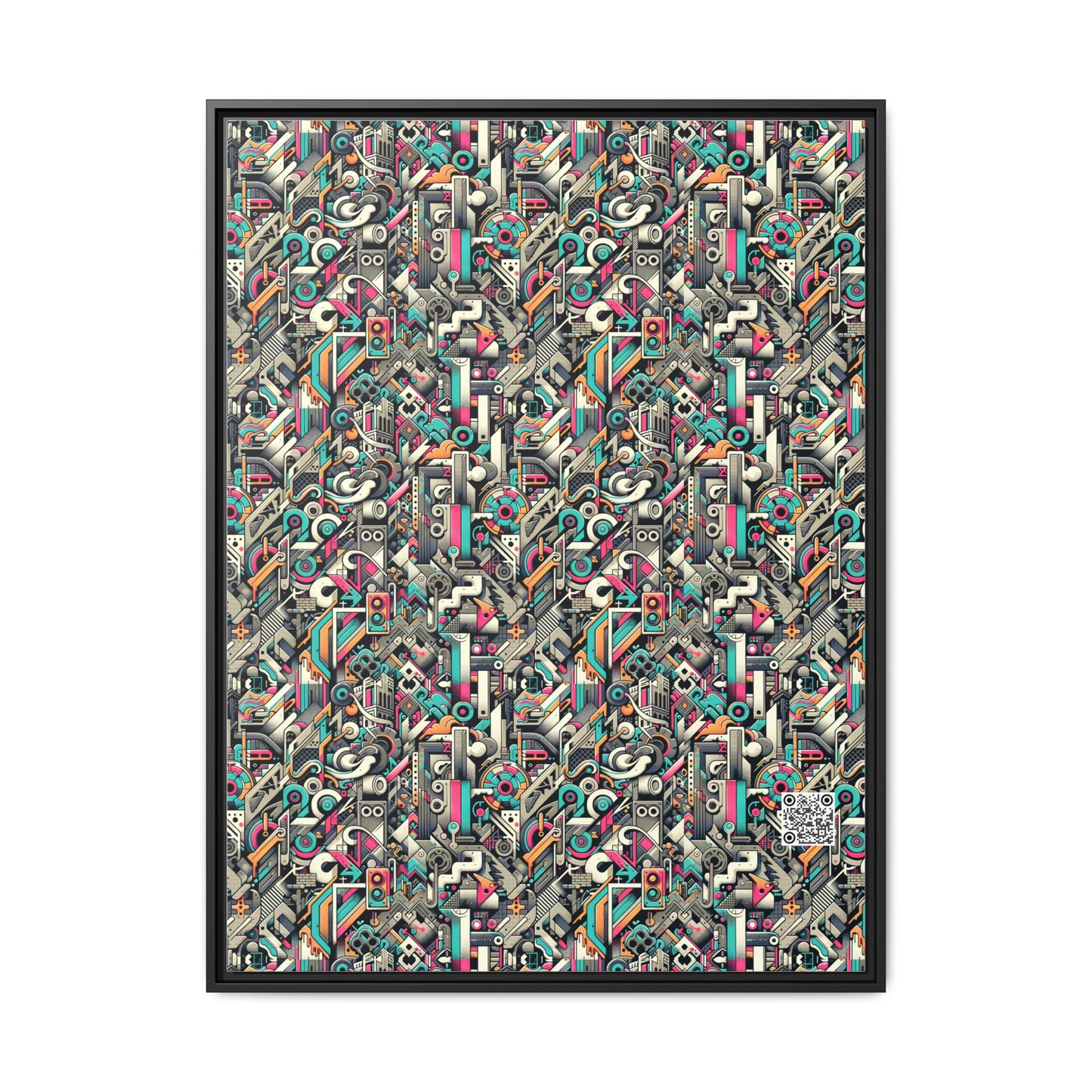 Digital Street Art Urban Street Style Matte Canvas, Framed (multi-color) - 8404 Design-74 A