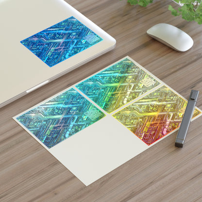 Tech-Infused Neon Tech-Forward Streetwear Sticker Sheets - 8404 Design-54