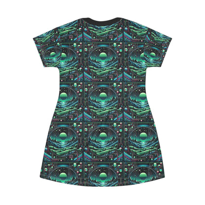 Digital Adventure Graphics Digital Explorer T-Shirt Dress - 8404 Design-59