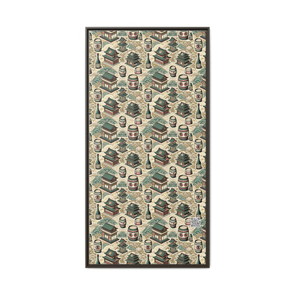 Cultural Artisanal Fusion Contemporary Cultural Elegance Matte Canvas, Framed (multi-Color) - 8404 Design-68 B