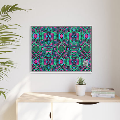 Digital Glitch Vibes Tech-Inspired Streetwear Matte Canvas, Framed (multi-Color) - 8404 Design-71 A