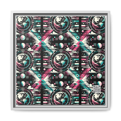 Digital Artistry Digital-native Streetwear Matte Canvas, Framed (multi-color) - 8404 Design-62 B