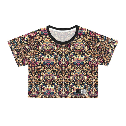Digital Renaissance Modern Baroque Fusion Crop Tee - 8404 Design-53