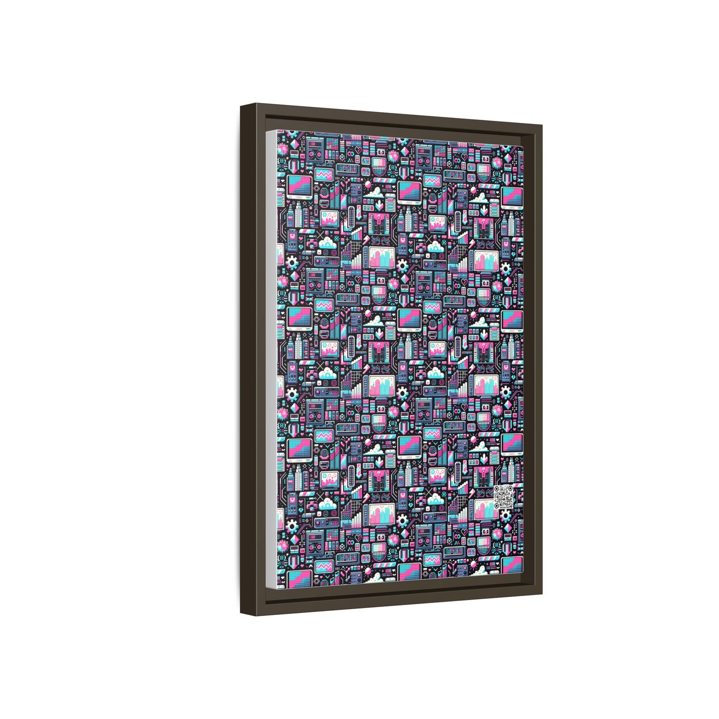 Digital Rebellion Youthful Streetwear with a Rebellious Digital Twist Matte Canvas, Framed (multi-color) - 8404 Design-71 B