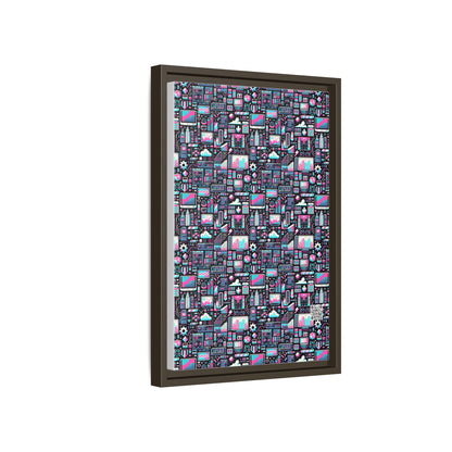 Digital Rebellion Youthful Streetwear with a Rebellious Digital Twist Matte Canvas, Framed (multi-color) - 8404 Design-71 B