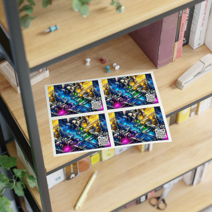 Tech Art Fusion Tech-Forward Streetwear Sticker Sheets - 8404 Design-45