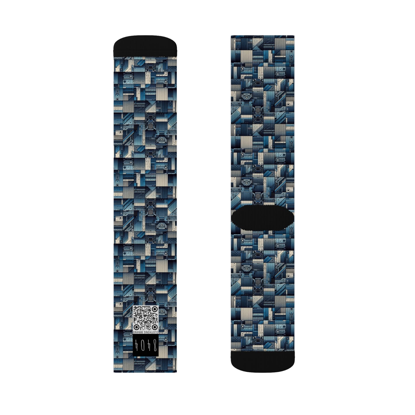 Tech-Inspired Utility Tech-Forward Streetwear With Utilitarian Edge Sublimation Socks - 8404 Design-44