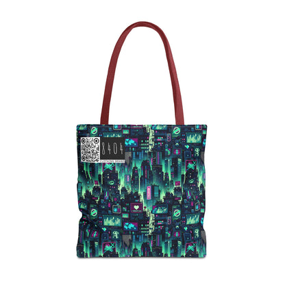 Tech Noir Graphics Futuristic Cyberpunk Tote Bag - 8404 Design-52