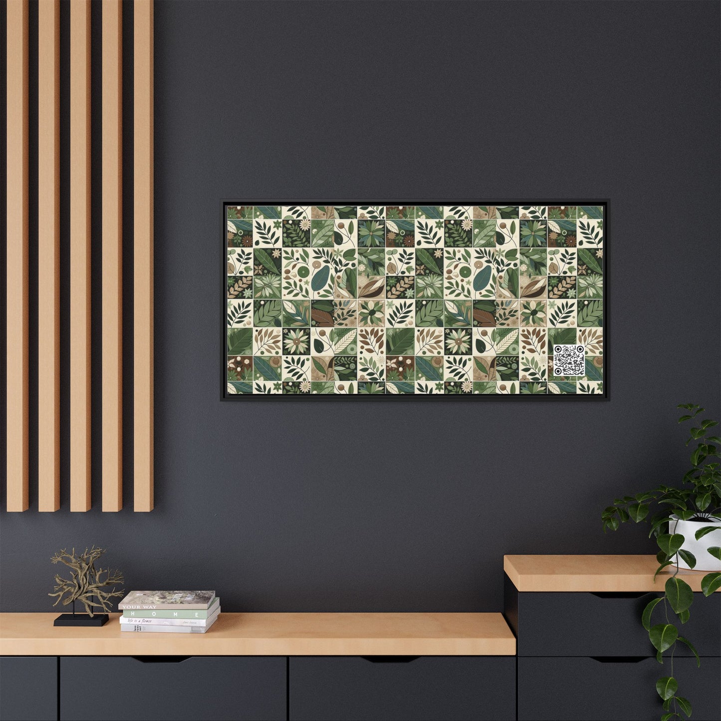 Streetwear Sustainability Environmentally Conscious Streetwear with a Natural Aesthetic Matte Canvas, Framed (multi-color) - 8404 Design-57 B