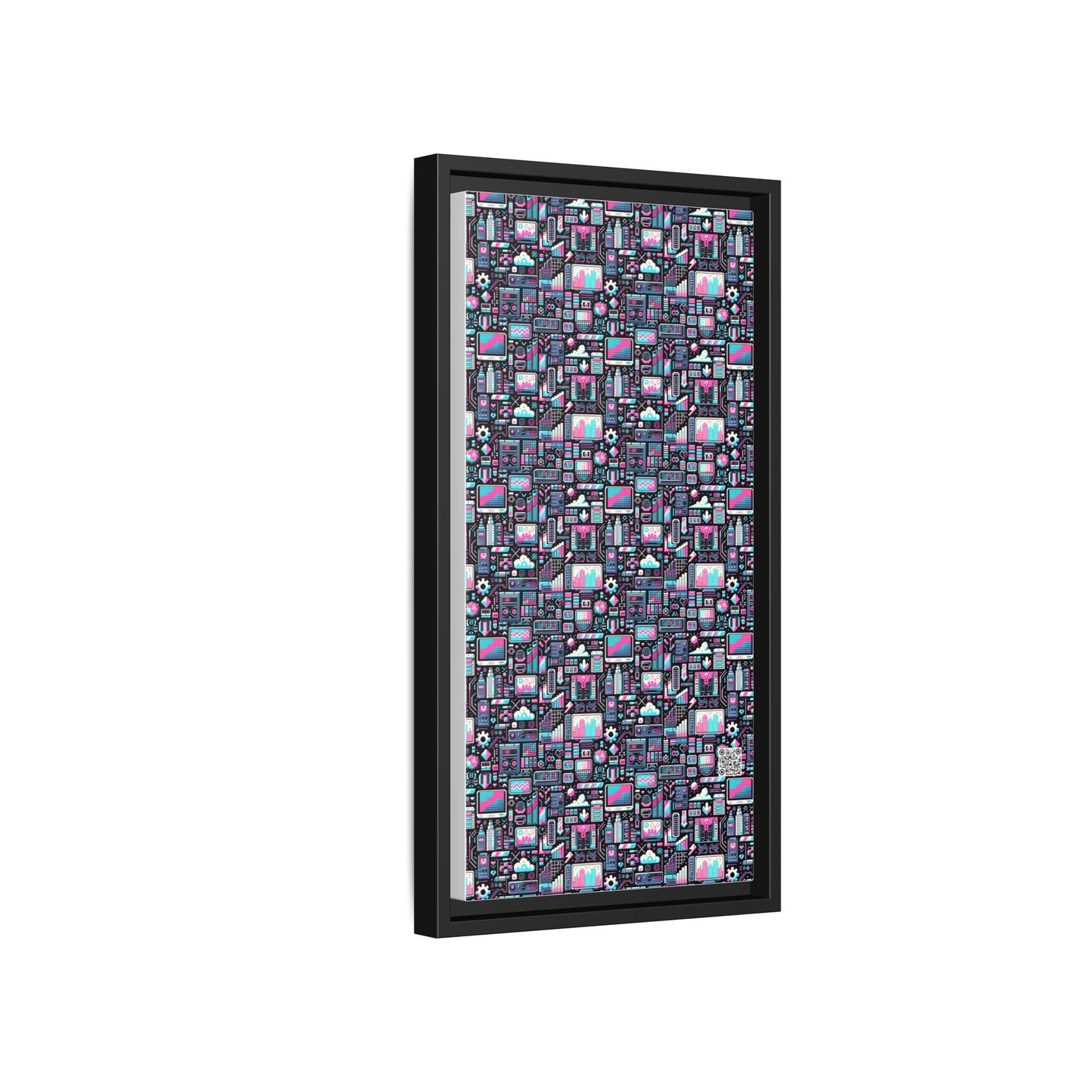 Digital Rebellion Youthful Streetwear with a Rebellious Digital Twist Matte Canvas, Framed (multi-color) - 8404 Design-71 B