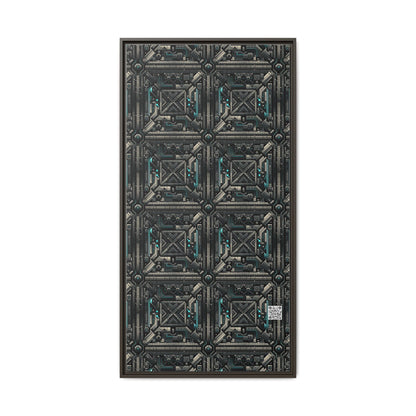 Tech Noir Futuristic Tech Aesthetic with a Dark Twist Matte Canvas, Framed (multi-color) - 8404 Design-59 B